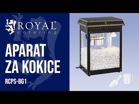 videozapis - Aparat za kokice - crno-zlatni - 1500 W
