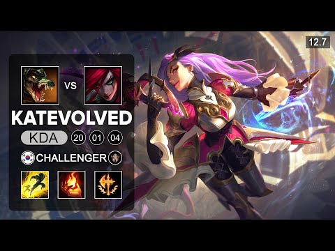 KatEvolved Katarina vs Renekton Mid - KR Challenger - Patch 12.7 Seaosn 12