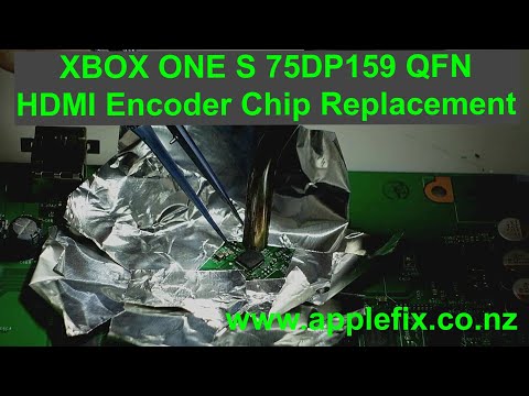 xbox one s no display hdmi encoder 75dp159 qfn replacement | Xbox repair experts AppleFix #shorts