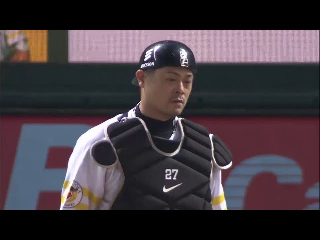 8回表 ホークス細川に痛恨ミス… カープ梵に同点犠飛を許す 2014/5/21 H-C