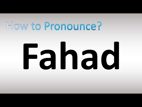 How to Pronounce Fahad