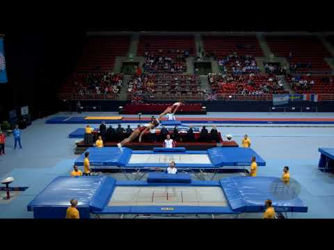 Russian Federation 1 (RUS) W - 2017 Trampoline Worlds, Sofia (BUL) - Qualification Synchro R1