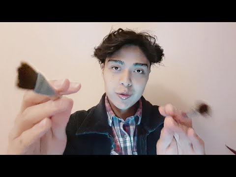 ASMR em português | pincel na tela e sons de boca