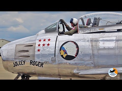 F-86 & F-22 USAF Heritage Flight | Beale AFB | Air & Space Expo 2018