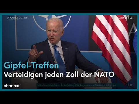 Joe Biden und Jens Stoltenberg zum Auftakt des NATO-Gipfels am 29.06.22