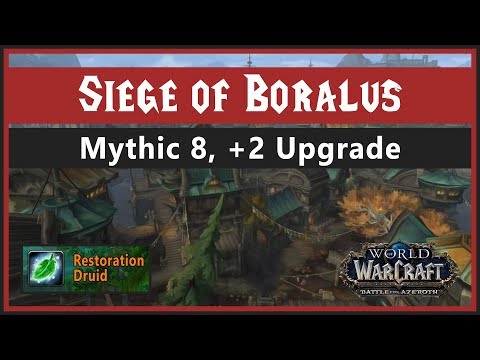 [BFA,S3] Siege of Boralus // Mythic 8 // +2 Upgrade // Restoration Druid PoV