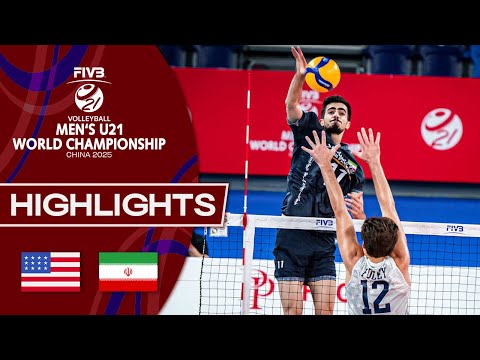USA 🇺🇸 vs. Iran 🇮🇷 - Semi Final | Men's U21 World Championship | Highlights - Volleyball