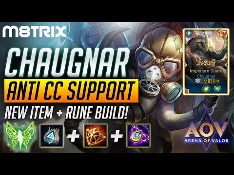 CHAUGNAR BEST ANTI CC SUPPORT NEW PRO BUILD AND GAMEPLAY | AoV | 傳說對決 | RoV | Liên Quân Mobile