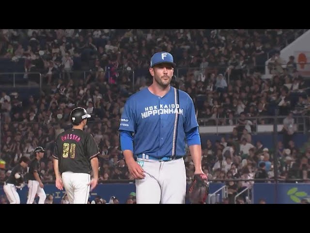 【6回裏】ファイターズ・バーヘイゲン 6回2失点と試合を作り、勝利投手の権利を得る!!  2024年7月20日 千葉ロッテマリーンズ 対 北海道日本ハムファイターズ
