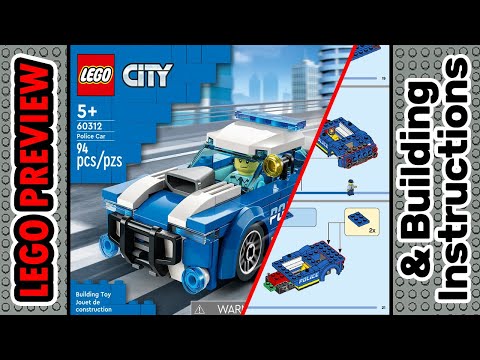 PREVIEW: 60312, LEGO CITY, Police Car​ & Building Instructions! LEGO 2022