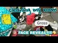 Cleaning my messy room (face reveal)