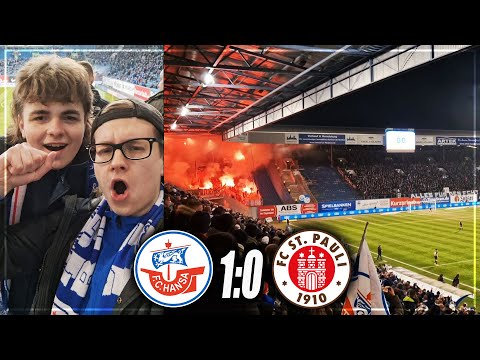ERZRIVALEN SIEG PYROSHOW STADIONVLOG: Hansa Rostock - St Pauli | 1:0 legendärer Sieg | Stadion Vlog