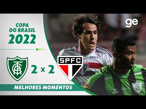 Gols e lances de América-MG x São Paulo