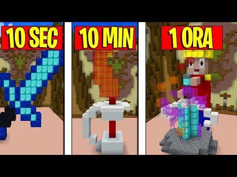 SPADA DA 10 SECONDI CONTRO 10 MINUTI VS 1 ORA - Build Battle ITA