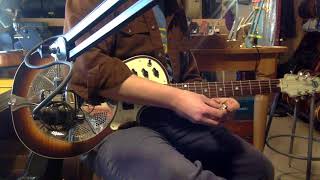 Video thumbnail for 2005 National Resolectric electric resonator guitar (acoustic only) by Jake Wildwood & Co
