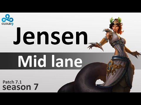 C9 Jensen : Cassiopeia vs Ryze | Mid lane | NA LOL | Patch 7.1 | season7