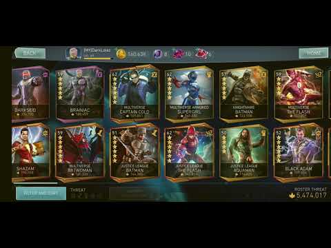 Darkside FULL UPGRADE !! GEAR LEVEL 60 EFFECT !! INJUSTICE 2 MOBILE !!