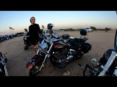 Motorcycle Group Ridding in El Gouna