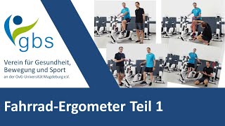 Herz-Kreislauftraining mit dem Fahrrad-Ergometer Teil 1