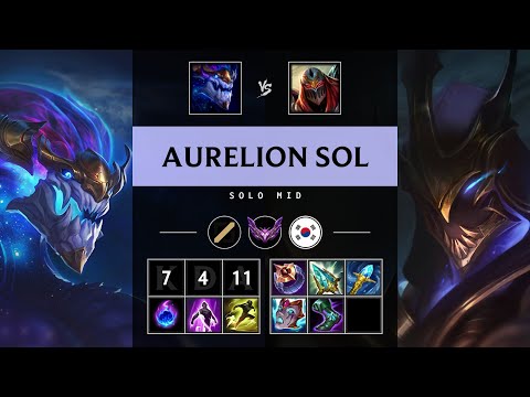 Aurelion Sol Mid vs Zed - KR Master Patch 25.17