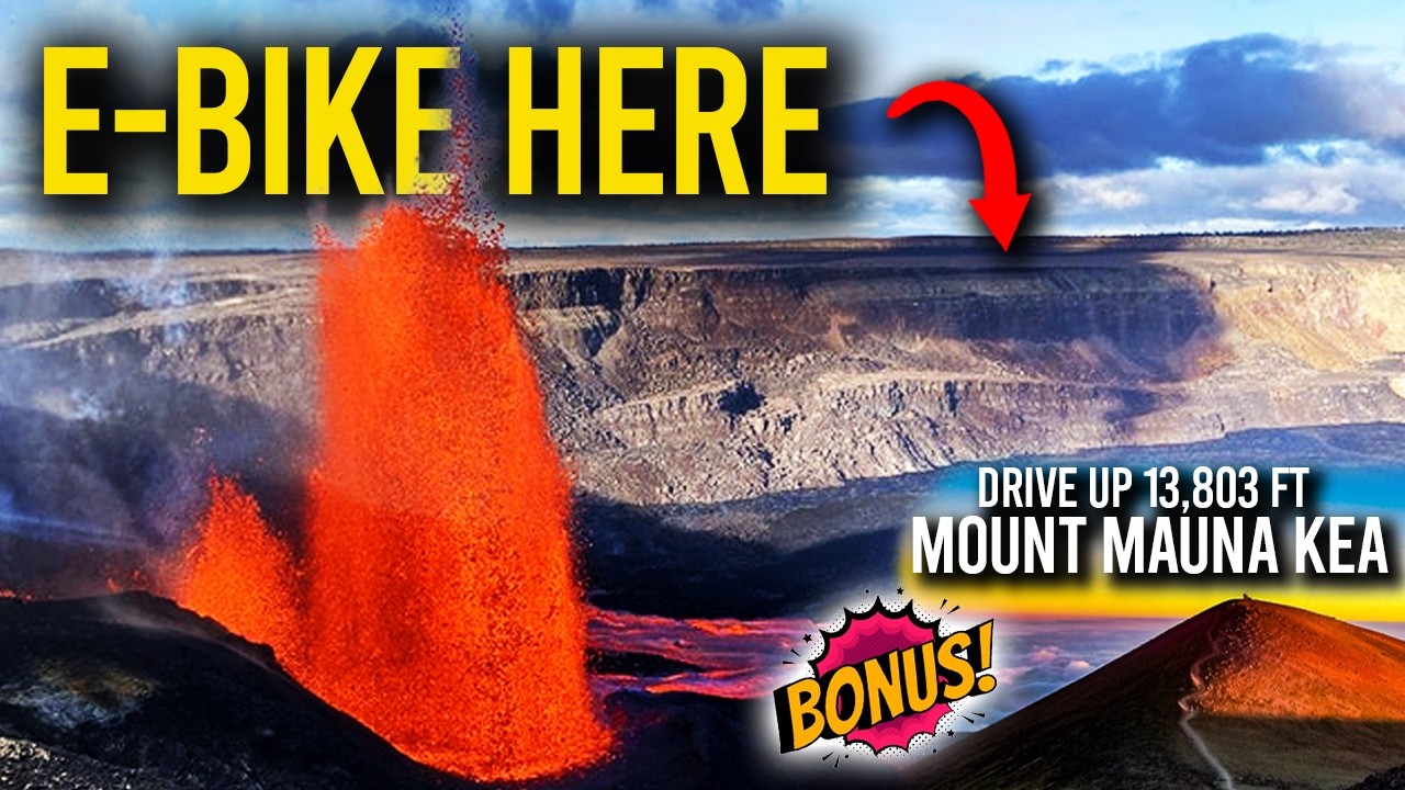 🌋Hawaii E-Biking: Expectation vs Reality🚴BONUS - Going Up Mauna Kea (13,803 feet)