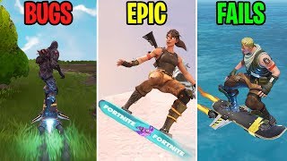 new hoverboard in fortnite bugs vs epic vs fails fortnite funny moments - fortnite hoverboard