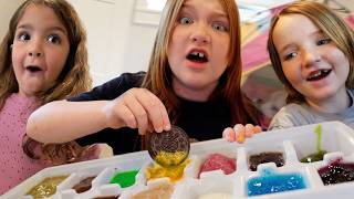 MUSTARD OREO - LAST to LEAVE!! Gross Food Challenges with Adley Niko & Navey! 3 Days inside Tents