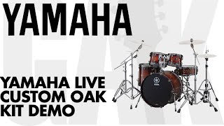 Video thumbnail for Yamaha Live Custom Oak Amber Shadow Sunburst Yamaha Live Custom Oak Kit Demo Review by GAK