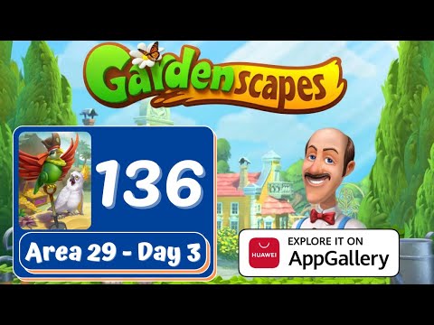Gardenscapes Story - Part 136 - Area 29 - Day 3 - Gameplay