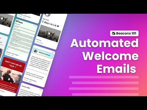 How to Set-Up an Automated Welcome Email! (Beacons Email Marketing Tutorial)