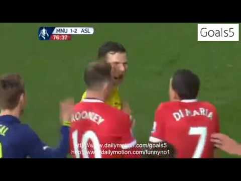 Ángel Di Maria Red Card   Manchester United vs Arsenal 1 2 FA Cup 2015