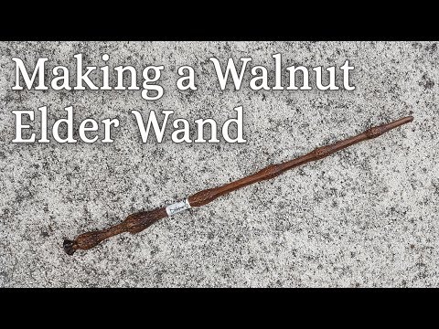 Making a Walnut Elder Wand  (with Saint-Saëns's 'Danse Macabre' soundtrack)