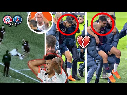 Achraf Hakimi in Tears After Luis Díaz Tackle | PSG vs Bayern Champions League