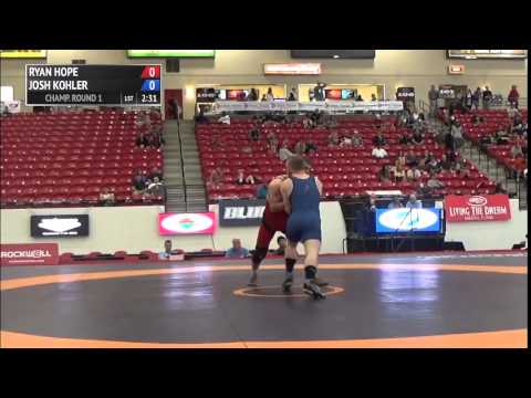 85 kg R1 - Ryan Hope (USOTC) vs Josh Kohler (Unattached)