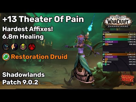 +13 Theater Of Pain Chested | Night Fae Resto Druid POV | WoW Shadowlands