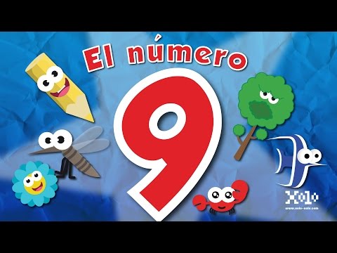 El número 9 en español para niños - Videos Aprende