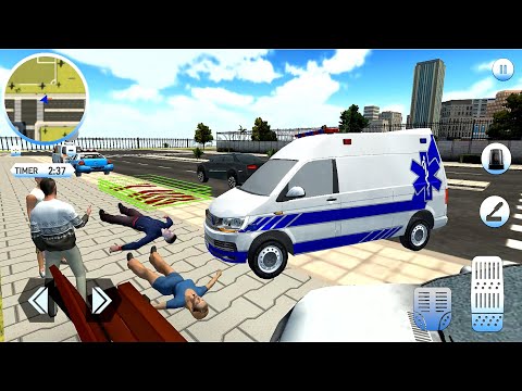 Roof Jumping Ambulance Simulator #12 Rooftop Stunts - Rescue Sim! Android gameplay