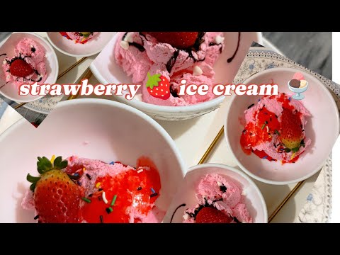 Strawberry 🍓 ice cream 🍨#ramadan  special recipe #try this recipe