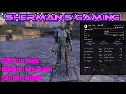 ESO Sap Tank (Nightblade Tank) Support Build.