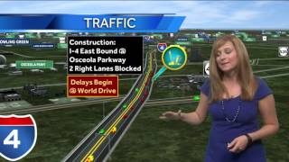 Traffic Anchor Michelle Wargo on WESH 2 News Sunrise in Orlando