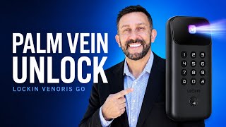 Lockin Veno Go Smart Deadbolt Lock with Palm Vein Recognition, ANSI Grade 3, WiFi, 5 Unlock Method 