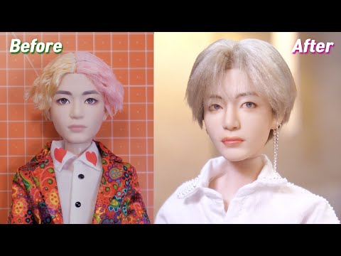 BTS V (뷔) x Mattel Dolls Repaint: Taehyung of Spring Day, MMA 2017 /방탄소년단 마텔 인형 리페인팅