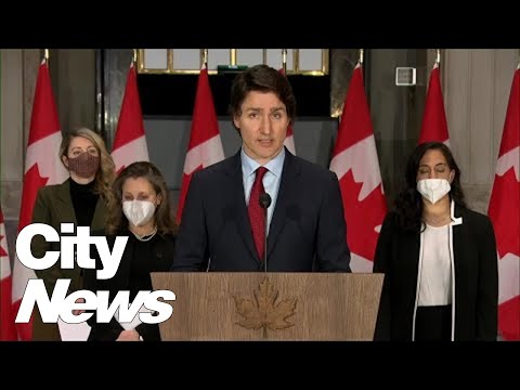 Prime Minister Justin Trudeau announces new sanctions against Russia