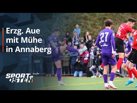 Erzgebirge Aue müht sich in Annaberg ins Achtelfinale | Sport im Osten | MDR