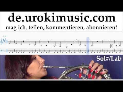 Waldhornunterricht Luis Fonsi - Despacito Noten Lernen Teil#1 um-a995