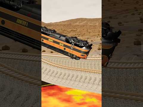 Impossible Loop Rail Tracks VS Trains Crossing Rescue - BeamNG.Drive
