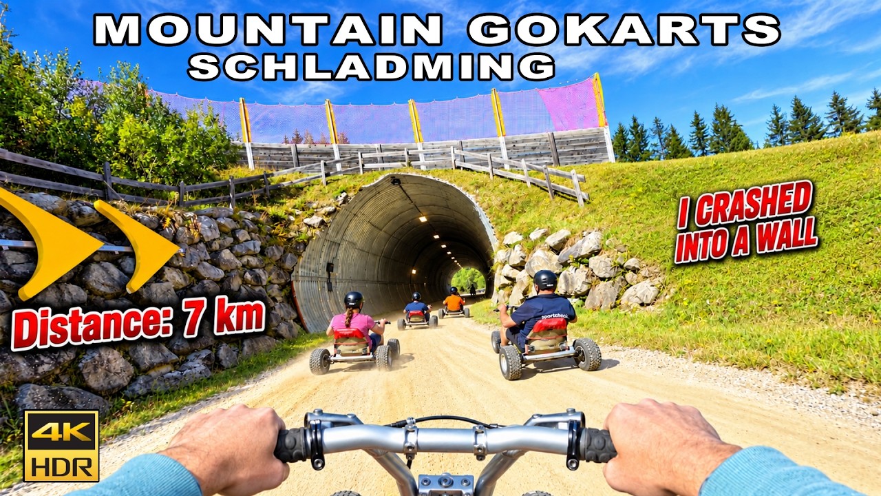 Mountain Gokart Hochwurzen 🇦🇹 | 7 KM Downhill Adventure in Schladming [ WITH CRASH ] 4K