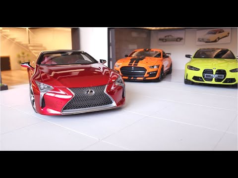 Lexus LC 500, BMW M4, Ford Mustang GT Miniature Car Models