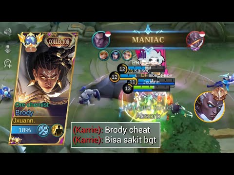 LAGI-LAGI DAPAT MANIAC PAKAI BRODY ! INILAH YANG TERJADI KETIKA BRODY FREE FARMING! - Mobile Legends