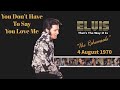 Elvis Presley - You Don't Have To Say You Love Me - 4 Aug 1970 Rehearsal   Re edited with RCA audio